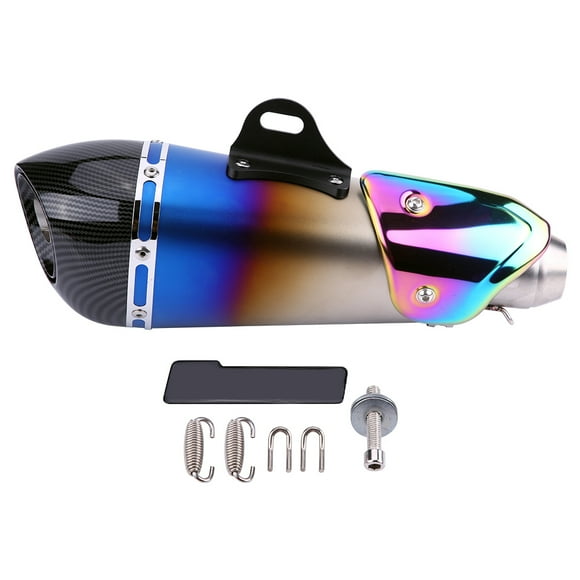 Motorcycle Fashion Blue Universal 51mm Slip on Exhaust Muffler Rear Pipe Tailpipe
