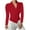 Red, variant on Hanen Women's Cropped Blazer - Long Sleeve, Notched Lapel, Slim Button Jacket for Casual & Party