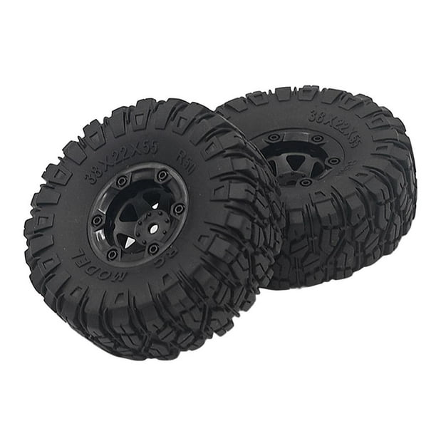 2 uds 100mm neumático de goma RC para FY-01/02/03/04/05/06/07 1/12 RC coche negro