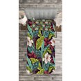 thumbnail image 3 of Ambesonne Plant Quilted Bedspread Set 2 Pcs, Exotic Nature Image, Twin Size, Multicolor, 3 of 3