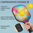 thumbnail image 2 of Pickleball Paddles Set Of 2, Fiberglass Surface, Neon Fluid Print, 4 Balls & Bag, 2 of 5