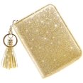 thumbnail image 1 of Women's Small Credit Card Wallet Glitter Cute Credit Card Holder Wallets(gold), 1 of 5