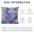 thumbnail image 5 of Mermaid Scales Pillow Case,Watercolor Mermaid Fish Scales Design Satin Cushion Cover Square Standard Home DecorativeMultiple specifications&nbsp;, 5 of 5