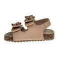 thumbnail image 3 of Laura Ashley Girls Footbed Hook And Loop Toddler Sandals, Rose Gold, 8, 3 of 5