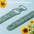 thumbnail image 2 of GEAK Compatible with Apple Watch Bands for Women 40mm 44mm 46mm 42mm 45mm 41mm 49mm 38mm Floral Engraved Silicone Bands Straps for iWatch Ultra 3 2 SE 3 2nd Generation Series 11 10 9 8 7 6 5 4 3 2 1, 2 of 7