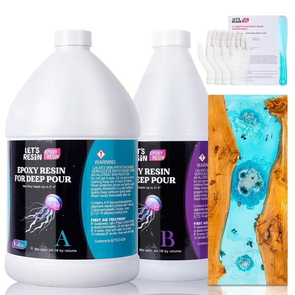 Resina epoxídica LET'S RESIN Deep Pour 5.7 L para River Table, Art