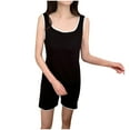 thumbnail image 4 of QATAINLAV Womens Pajamas Sets Sleeveless Camisole Tank Tops and Shorts 2 Piece Outfits Casual Soft Comfy Lounge Set Sleepwear, Black, XL, 4 of 9