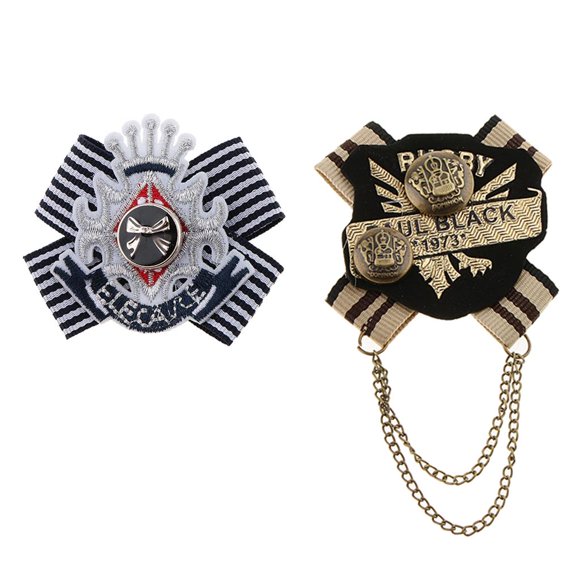 2pcs Solapa Pin Insignia Retro Broche Steampunk Gótico Breastpin para Mujeres Hombres