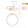thumbnail image 4 of ANGARA Natural Capital "J" Diamond Initial Ring with Bezel-Set Amethyst in 14K Rose Gold for Women (Size-2.5mm) | February Birthstone, Anniversary, Jewelry Gift for Women | Natural Amethyst Ring, 4 of 8