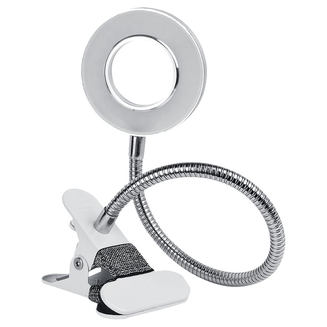 EeaseMX Lámpara LED de belleza para uñas, lámpara de mesa plegable para manicura, luz de escritorio (plateada)