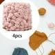 thumbnail image 1 of Hilo grueso de pompón, 4 bolas, cómodo para tejer a mano, hilo suave, hilo de peso para cojines, almohadas, bufandas, manualidades Rosa, 1 of 8