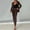 Coffee, variant on Green 2 Piece Sets for Women Long Sleeve Lape L Blazer Coats One Button Slim Fits Business Office Work Tuxedo Blazer Pants Set
