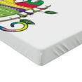thumbnail image 2 of Ambesonne Colorful Fitted Sheet, Chameleon on Branch, Full Size, Multicolor, 2 of 3