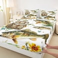 thumbnail image 4 of Feelyou Rustic Fishing Queen Sheet Sets for Kids Boys Girls, Watercolor Pike Fish Animal Bed Set, 4pcs, 4 of 5