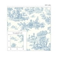 thumbnail image 2 of NextWall Blue Bell Chateau Toile Peel and Stick Wallpaper, 2 of 8