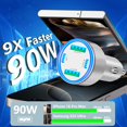 thumbnail image 2 of Cargador de coche KYOHAYA 90W con 4 puertos USB-C y USB-A para iPhone/Galaxy, 2 of 9