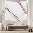 thumbnail image 5 of Baseball Small Tapestry for Bedroom Wall Hanging Tapestry, Modern Minimalist Red Lines Ceiling Backdrop Tapestries Poster Blanket Wall Decor for Teens Room Living Room Dorm 23" x 28", 5 of 8