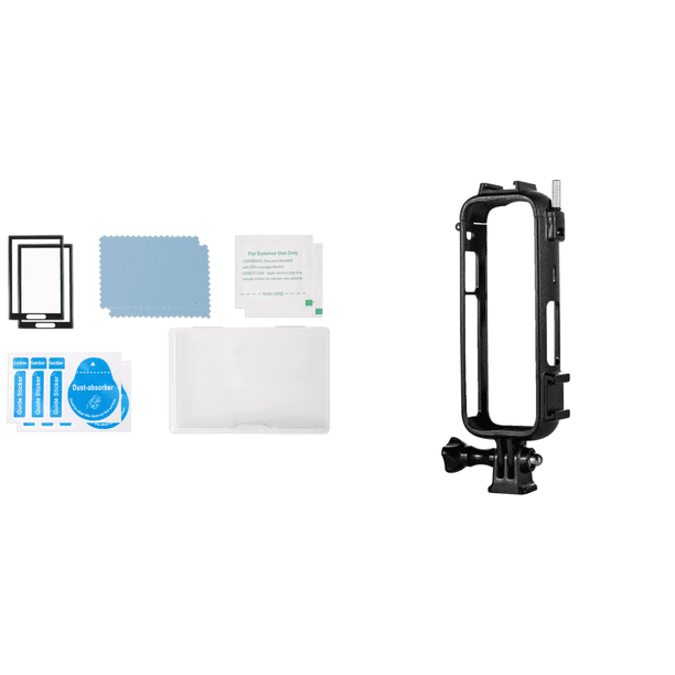 2 Protectores Pantalla Vidrio Tempe Dureza 9H Antiarañazos para Insta360 X4 Rojo