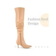 thumbnail image 3 of BLISSFUL STEP Pointed Toe Slouches Stiletto Heels Over the Knee High Boots for Women, 3 of 6