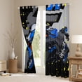 thumbnail image 3 of Erosebridal Motorcross Curtains Motorcycle Vehicle Curtains & Drapes Teens Extreme Sports Tie Dye Print Blackout Curtains 42''Wx63''L,Blue, 3 of 5