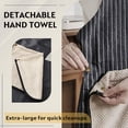 thumbnail image 6 of Waterproof Apron with Detachable Hand Towel, Cross-Back No-Tie Kitchen Apron with Absorbent Towel for Cooking & Cleaning, 6 of 11
