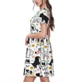 thumbnail image 2 of Balery Funny Puppy Vestidos sueltos de manga corta para mujer, vestidos de verano 2025, vestidos casuales de corte A con vuelo., 2 of 6