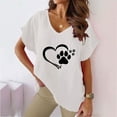 thumbnail image 2 of Otvok Short Sleeve T-Shirts for Women V-Neck Print Fashion Comfortable Female Blouses Tops, 2 of 6
