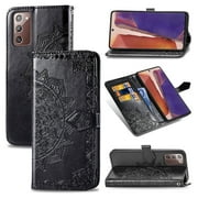 Samsung Galaxy Note20 Case, Dteck ShockProof Premium PU leather Magnetic Flip wallet Case with Kickstand and Flip Cover For Samsung Galaxy Note 20 5G, Black