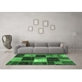 thumbnail image 3 of Ahgly Company Indoor Round Patchwork Emerald Green Transitional Area Rugs, 8' Round, 3 of 4