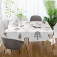 thumbnail image 3 of Yayeee Tablecloths 54" x 54" Rectangle Wrinkle Resistant Party Table Cover, Christmas Forest, 3 of 8