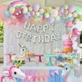 thumbnail image 6 of YANSION 65 Pack Unicorn Party Decorations for Girls, Happy Birthday Decors Pastel Balloon Garland Kit with Pink Triangle Banner Star Rainbow Unicorn Foil Balloons, 6 of 6