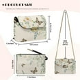 thumbnail image 6 of TSOVTHRID Butterfly Daisy White Print Crossbody Bags Womens Leather Snowflake Womens Shoulder Handbags Holiday Casual Small Purses Crossbody Going-out Bag, 6 of 7