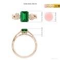 thumbnail image 5 of ANGARA Lab Grown 1.5 Ct Nature-Inspired Emerald Floral Engagement Ring for Women in 14K Rose Gold (Size-8x6mm) | May Birthstone, Anniversary, Jewelry Gift for Women | Lab-Grown Emerald Ring, 5 of 9