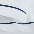 thumbnail image 6 of Superior Riverton Embroidered Cotton Bed Sheet Set, Twin XL, White/Navy Blue, 6 of 12