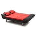 thumbnail image 4 of Pemberly Row Contemporary Faux Leather Sleeper Sofa in Black, 4 of 4