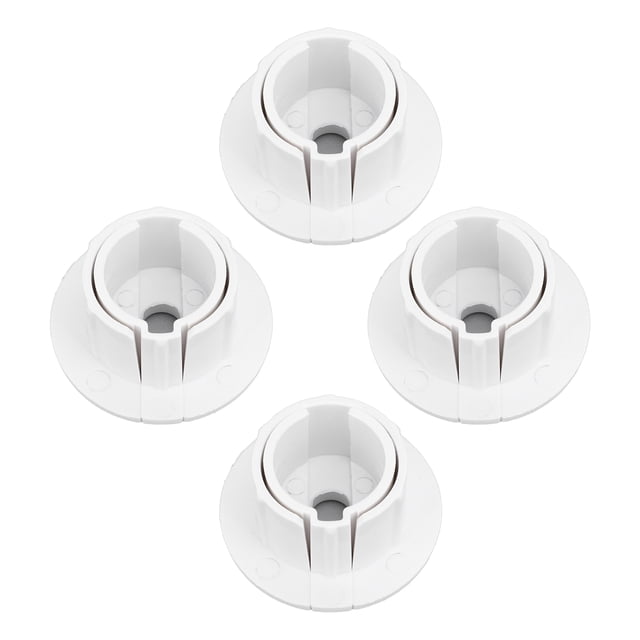 Wall Bushing Kit, Sturdy Satellite Cable Wall Bushing Easy Installation 4pcs for Router Ethernet Adapter Cable White,Black