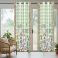 thumbnail image 5 of Outdoor Curtains for Patio Waterproof, Easter Outdoor Privacy Panels Grommet, Spring Rabbit Botanical Flowers Eggs Plaid Blackout Outside Curtains for Porch/Cabana/Pergola/Gazebo 54"x95", 2 Panels, 5 of 8