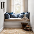 thumbnail image 3 of Toyoso 3'x5' Amber Bloom Artistic Area Rug, Golden Botanical Silicone Carpet, 0.25" Slim Machine Washable Non-Slip Rug for Kitchen and Home Offices, Elegant Statement Flower Indoor Decor Rug, 3 of 9