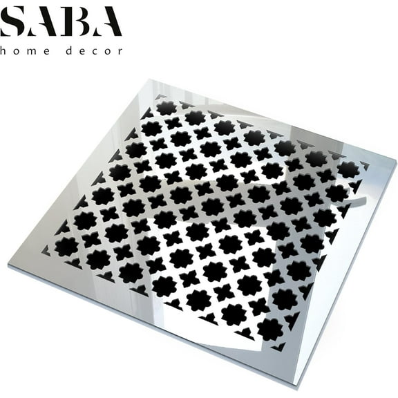 SABA Home Decor  Vent Cover Grille - Acrylic Fiberglass 10x10 Duct Opening, Mirror  for Walls and Ceilings