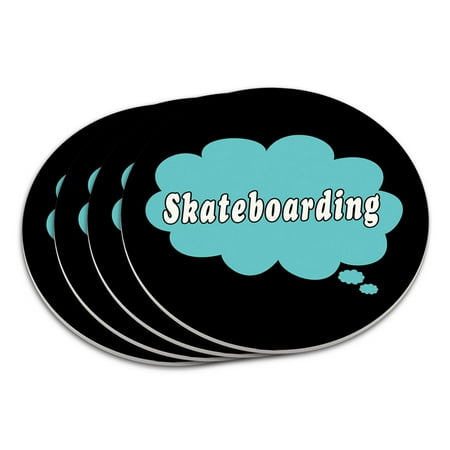 

Dreaming of Skateboarding Blue Coaster Set