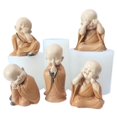 thumbnail image 4 of Molde de silicona para velas de monje, decoración de yeso, resina epoxi, molde para velas de aromaterapia, 4 of 5