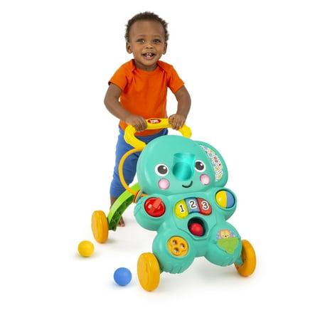 Bright Starts Stroll 'n Roll 2-in-1 Ball Play Baby Walker Elephant