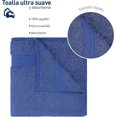 thumbnail image 2 of Toallas de Cara Bluelander, 12 piezas, Algodón, Azul Oscuro, 2 of 5