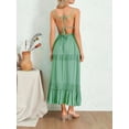 thumbnail image 5 of Douhoow Women Flowy Cami Dress Sleeveless Beach Dress Ruffle Spaghetti Strap Backless Long Dresses, 5 of 8