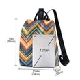 thumbnail image 3 of FORMRS Women's Travel Backpack Purse Anti-Theft Hidden Pockets Casual Shoulder Bag, Orange Geometric, 3 of 7