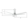 thumbnail image 4 of 52" White Flush Mount Plywood Smart Indoor Ceiling Fan with LED Light and Remote Control, 4 of 8