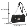 thumbnail image 2 of Embrague Femenino Bolso de la axila de la moda de las mujeres Bolsos de la cartera del dril de algodón de la cadena de moda para el regalo (negro) Likrtyny Para Estrenar, 2 of 8