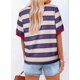 thumbnail image 2 of Camiseta Dokotoo para mujer, verano 2025, a rayas, color rojo, 2 of 6