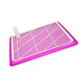 thumbnail image 1 of lionlar Dog Potty Toilet with Removable Post Reusable Portable Dogs Urinal Grid Tray for Pink, 1 of 9