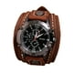 thumbnail image 2 of Reloj de pulsera Sunnimix Retro Punk Correa Cuero Ancha Marrón, 2 of 8
